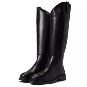 Sam Edelman Women's Black Leather Tall Riding Boots US 8 Fable Equestrian Zipper